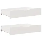 Sertare de pat, 2 buc., 85x55x16 cm, alb, lemn masiv de pin GartenMobel Dekor