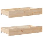 Sertare de pat cu roți, 2 buc., 95x55x16 cm, lemn masiv de pin GartenMobel Dekor