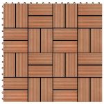 Plăci de pardoseală, 22 buc., culoare tec, 30x30 cm, WPC, 2 mp GartenMobel Dekor