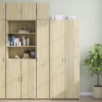 Dulap depozitare slim stejar sonoma 30x42,5x225cm lemn compozit GartenMobel Dekor