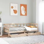 Pat de zi cu sertare, 90x190 cm, lemn masiv de pin GartenMobel Dekor