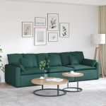 Canapea modulară cu perne, verde închis GartenMobel Dekor