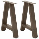 Picioare măsuță de cafea în formă de A 2 buc 38x(42-43) cm oțel GartenMobel Dekor