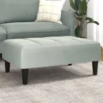 Taburet, gri deschis, 77x55x31 cm, catifea GartenMobel Dekor