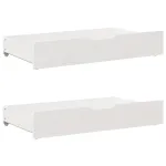 Sertare de pat, 2 buc., 90x55x16 cm, alb, lemn masiv de pin GartenMobel Dekor