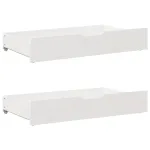 Sertare de pat, 2 buc., 95x55x16 cm, alb, lemn masiv de pin GartenMobel Dekor
