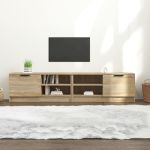 Comodă TV, 2 buc., stejar sonoma, 80x35x36,5 cm, lemn prelucrat GartenMobel Dekor