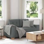 Canapea lovesea gri închis 120 cm țesătură GartenMobel Dekor