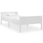 Cadru de pat, alb, 90x200 cm, lemn masiv de pin GartenMobel Dekor