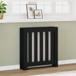 Mască pentru calorifer, negru, 78x20x82 cm, lemn prelucrat GartenMobel Dekor