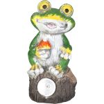 Decoratiune gradina, beton, lampa solara, broasca, 2xLED, 9.5x9x19 cm, Strend Pro GartenVIP DiyLine