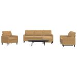 Set de canapele cu perne, 4 piese, maro, catifea GartenMobel Dekor