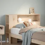 Tăblie de pat cu depozitare, 75 cm, lemn masiv de pin GartenMobel Dekor