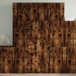 Dulap înalt, stejar fumuriu, 80x42,5x249 cm, lemn prelucrat GartenMobel Dekor