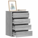 Dulap colț cu sertare sonoma gri 60x41x76 cm lemn prelucrat GartenMobel Dekor