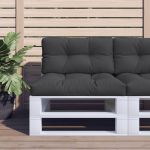 Perne de paleți, 2 buc., negru, material textil GartenMobel Dekor
