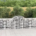 Coșuri gabion arcuite 10 buc, 200x50x80/100 cm, fier galvanizat GartenMobel Dekor