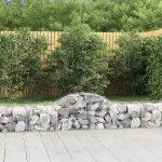 Coșuri gabion arcuite 12 buc, 200x50x40/60 cm, fier galvanizat GartenMobel Dekor