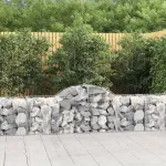 Coșuri gabion arcuite 12 buc, 200x50x60/80 cm, fier galvanizat GartenMobel Dekor