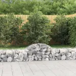 Coșuri gabion arcuite 18 buc., 200x50x40/60 cm, fier galvanizat GartenMobel Dekor
