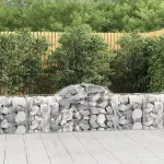 Coșuri gabion arcuite 40 buc, 200x50x60/80 cm, fier galvanizat GartenMobel Dekor