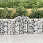 Coșuri gabion arcuite 50 buc, 200x50x100/120 cm fier galvanizat GartenMobel Dekor