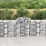 Coșuri gabion arcuite 6 buc, 200x50x100/120 cm, fier galvanizat GartenMobel Dekor