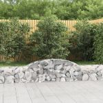Coșuri gabion arcuite, 2 buc., 300x30x40/60 cm, fier galvanizat GartenMobel Dekor