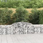 Coșuri gabion arcuite, 8 buc., 300x30x60/80 cm, fier galvanizat GartenMobel Dekor