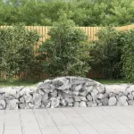 Coșuri gabion arcuite, 8 buc., 300x50x40/60 cm, fier galvanizat GartenMobel Dekor