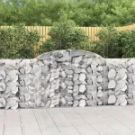 Coșuri gabion arcuite 10 buc, 300x30x100/120 cm fier galvanizat GartenMobel Dekor