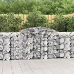 Coșuri gabion arcuite 10 buc, 300x50x100/120cm, fier galvanizat GartenMobel Dekor