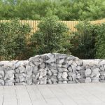 Coșuri gabion arcuite 10 buc, 300x50x60/80 cm, fier galvanizat GartenMobel Dekor