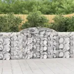 Coșuri gabion arcuite 12 buc, 300x30x100/120 cm fier galvanizat GartenMobel Dekor