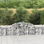 Coșuri gabion arcuite 12 buc, 300x50x60/80 cm, fier galvanizat GartenMobel Dekor