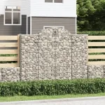 Coșuri gabion arcuite 30 buc, 200x50x160/180cm, fier galvanizat GartenMobel Dekor
