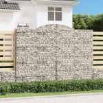 Coșuri gabion arcuite, 10 buc 300x50x220/240cm, fier galvanizat GartenMobel Dekor