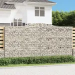 Coșuri gabion arcuite, 8 buc 400x50x200/220 cm, fier galvanizat GartenMobel Dekor