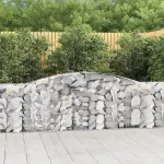 Coșuri gabion arcuite 10 buc, 400x30x100/120 cm fier galvanizat GartenMobel Dekor