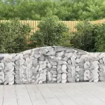 Coșuri gabion arcuite 10 buc, 400x30x80/100 cm, fier galvanizat GartenMobel Dekor