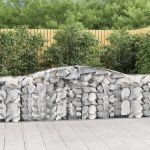 Coșuri gabion arcuite 4 buc, 400x50x80/100 cm, fier galvanizat GartenMobel Dekor