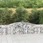 Coșuri gabion arcuite 6 buc, 400x30x60/80 cm, fier galvanizat GartenMobel Dekor