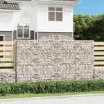 Coșuri gabion arcuite 8 buc, 300x50x180/200 cm, fier galvanizat GartenMobel Dekor