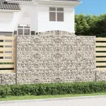 Coșuri gabion arcuite 8 buc. 300x50x200/220 cm fier galvanizat GartenMobel Dekor