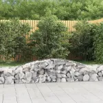 Coșuri gabion arcuite 8 buc, 400x50x40/60 cm, fier galvanizat GartenMobel Dekor