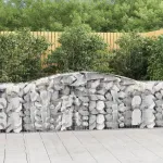 Coșuri gabion arcuite 8 buc, 400x50x80/100 cm, fier galvanizat GartenMobel Dekor