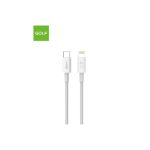 Cablu Iphone  Type C 1 metru 20W, 3A Fast Charging,  alb Cod: GC-119I Automotive TrustedCars