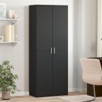 Dulap înalt, negru, 70x35x180 cm, lemn prelucrat GartenMobel Dekor
