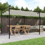 Pergola cu acoperiș retractabil, crem, 589x292x230 cm GartenMobel Dekor