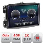 Navigatie Fiat 500L 2012-2017 C-500L Android Octa Core Ecran 2K QLED GPS 4G 4+32GB 360 KIT-500L+EDT-E410-2K CarStore Technology